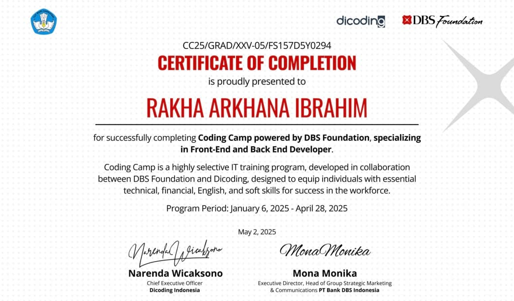 Dicoding certification